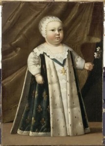 Luigi XIV bambino ritratto da Henri Beaubrun