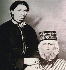 Garibaldi insieme a Francesca Armosino