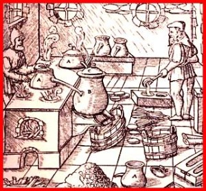 Un laboratorio di sapone nel Medioevo