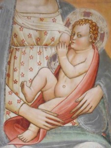 Allattamento nel Medioevo. La Vergine allatta Gesù