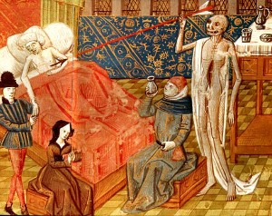 La peste rappresentata in una miniatura del XV secolo