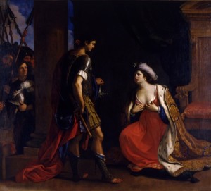 Cleopatra davanti ad Ottaviano, Guercino, 1640