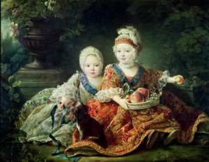 Luigi XVI bambino ritratto insieme al fratello minore (futuro Luigi XVIII)