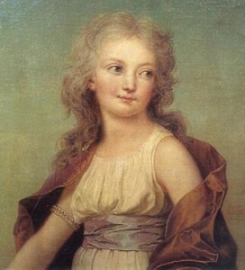 Maria Teresa Carlotta di Borbone Francia ritratta bambina