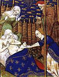 Un parto nel Medioevo. Nel Medioevo gravidanza e nascita erano momenti importanti nella vita familiare