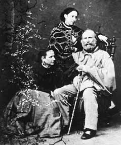 Giuseppe Garibaldi con l'ultima donna della sua vita, Francesca Armosino, ed una figlia