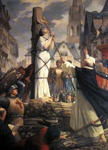 La morte di Giovanna d'Arco in un dipinto