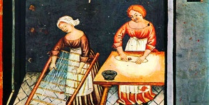 Donne in cucina nel Medioevo
