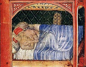 Un'immagine osé del Medioevo. Le "corna" erano diffuse anche allora e fu proprio nel Medioevo che nacque l'espressione "mettere le corna"