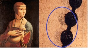 Ritratto di Cecilia Gallerani o "Dama con l'ermellino" e particolare della collana