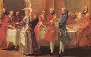 Un pasto a corte. Un pasto a base di pietanze e spezie esotiche, costò a Maria Antonietta e ad altri nobili alcuni giorni di dieta forzata