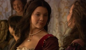 L'attrice Natalie Dormer nei panni di Anna Bolena nella serie tv "The Tudors"