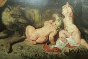 Romolo e Remo allattati dalla Lupa (dipinto di P.P.Rubens). Giulio Cesare si vantava di essere un loro discendente