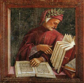 Affresco raffigurante Dante Alighieri