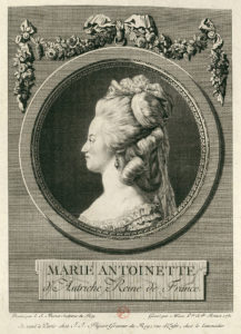 Profilo di Maria Antonietta. E' evidente il tipico prognatismo degli Asburgo